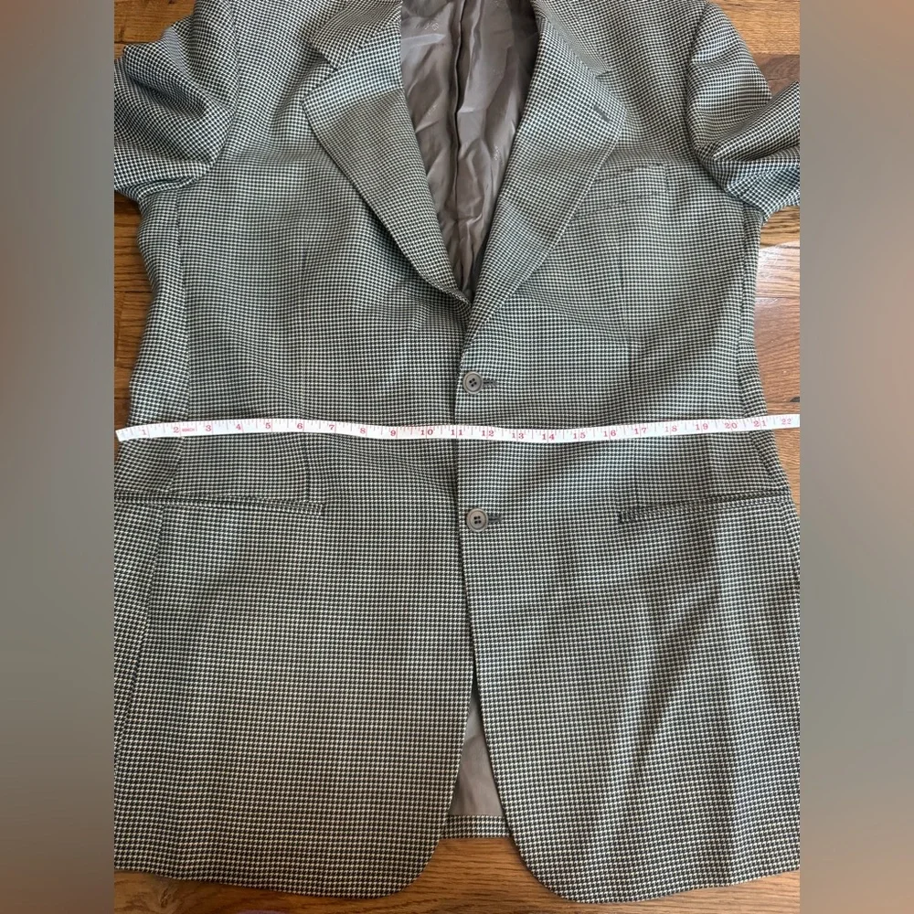 Valentino. Wool Houndstooth Blazer. Black/Cream. 42 Long. Never worn!